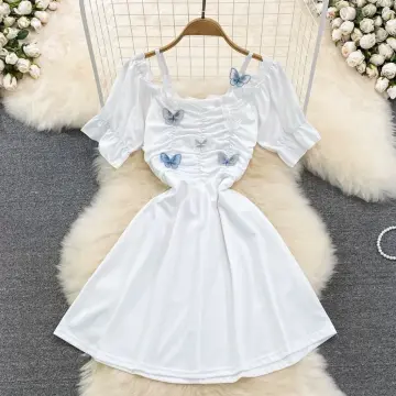 Buy White Casual Dress Civil Wedding Plus Size online
