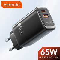 Toocki 65W GaN เครื่องชาร์จ USB สำหรับเดินทาง C ชาร์จเร็ว QC 3.0 PD3.0 Type C ที่ชาร์จเร็วสำหรับ Huawei Samsung