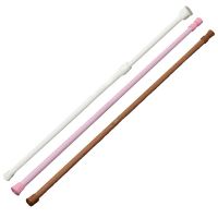 Spring Loaded Extendable Telescopic Net Voile Tension Curtain Rail Pole Rod Rods Pink 60*110cm