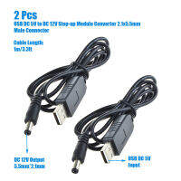 2ชิ้น USB DC 5V เป็น DC 12V Step-Up โมดูลคอนเวอร์เตอร์2.1x5 5มม. หัวต่อตัวผู้