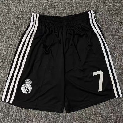 ◕๑№  Black dragon jersey no. 7 1415 real Madrid ronaldos chaMpions league edition short sleeve football take away long sleeve benzeMa suit restoring ancient ways