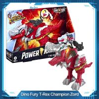 Hasbro พาวเวอร์เรนเจอรส์ผู้โจมตีการต่อสู้ Dino Fury T-Rex Champแท็ก Zord Figura De Acción Electrónica Juguete Para Regalo De Cumpleañy Navidad F2264