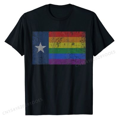 Texas LGBT T-Shirt Gay Pride Flag Shirt Geek Adult Tshirts Brand Cotton T Shirt Printed On