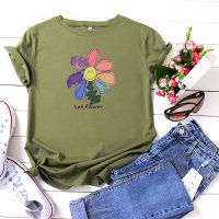 Sun Flower T Shirt Women Watercolor Printing Graphics Camiseta Mujer Fashion Black Tide Women Tshirts Aesthetic Clothes