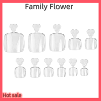 Family Flower Flash Sale 550PCS Full COVER Tips ปลอม toenon Ultra Thin CLEAR Press บนเล็บเท้า