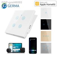 Gxal46093 GERMA Homekit สวิตช์มาตรฐาน WiFi สำหรับบ้านที่เป็นกลาง1/2/3แก๊งควบคุมเสียงสิริ1ทาง