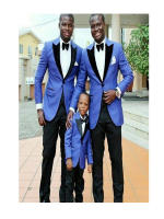 Lapel Royal Blue ชุดธุรกิจผู้ชายชุดแต่งงานเจ้าบ่าวชุดสำหรับชายอย่างเป็นทางการผู้ชาย Tuxedos (แจ็คเก็ต + กางเกง)Y