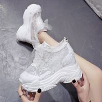 White Sport Sneakers Women Sports Shoes Female Height Increasing Shoes Lace Flowers Summer Gym Walking Shoes Women кроссовки