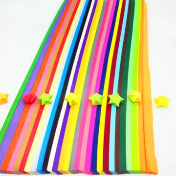 300 Rainbow origami lucky star paper strips