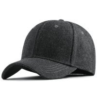 60-68cm extra large size wool baseball cap male winter outdoors fitted felt hat big bone man oversize woolen sport caps