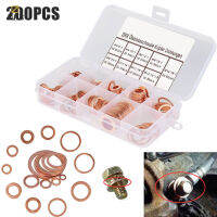 200pcs Seal Ring Assortment Set Copper Seals Copper Rings Washers Box