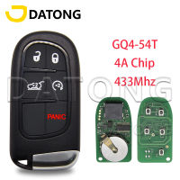 Datong World รถรีโมทคอนลสำหรับ Chrysler Jeep Cherokee Dodge RAM durango FCC GQ4-54T 434MHz 4A PCF7953M อัตโนมัติสมาร์ทการ์ด