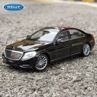 1:24 Mercedes Benz S-Class S500 Paduan โมเดล Mobil Diecast Mainmainan Kendaraan Modil Simulasi GI Koleksi Hadiah Anak-Anak