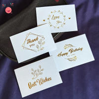 2023 Bronzing Single Page Type Greeting Card Thank You Card Wedding Birthday Party Invitations Flower Shop Gift Blank Card