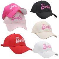 Outdoor Shading Barbie Pink Baseball Caps Curved Brim Embroidery Letter Adjustable Girls Hats Fashion Accessories