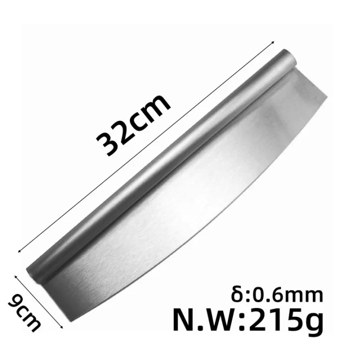 Semicircular Pizza Dough Cutter Stainless Steel Sharp Rocker Blade