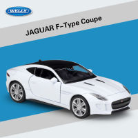 WELLY 1:36 JAGUAR F-Type Coupe Diecast โลหะผสมโลหะหรูหรารถดึงกลับรถสำหรับของเล่นเด็กคอลเลกชัน