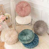 Thickened cute pumpkin cushion fashion pleated futon bay window tatami lazy people can hold and cushion decorative wheel cushion cotton pillowcase