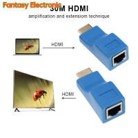 FE สำหรับ HDMI-ตัวขยายสัญญาณที่รองรับ4K RJ45พอร์ต LAN เครือข่ายขยายได้ถึง30เมตรกว่า CAT5e / 6 UTP สาย LAN อีเธอร์เน็ตสำหรับ HDTV HDPC