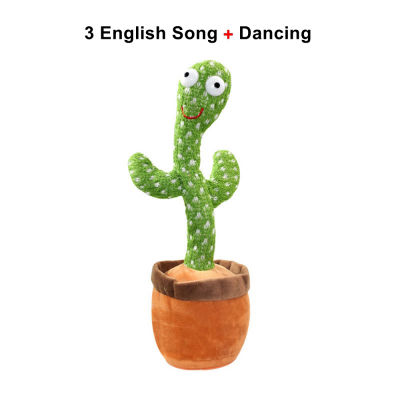 Christmas Dancing Cactus Electronic Plush Toys Singing Recording Lighting Decoration Gift Funny Early Education Toys For Kids