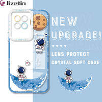 Jizetin S23เคสมือถือใสสำหรับนักบินอวกาศการ์ตูนกันกระแทกของแท้ปลอกอ่อนเคสโทรศัพท์คริสตัลคลุมทั้งหมดป้องกันกล้อง