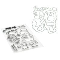 Girl Snowman Cutting Dies Stencil Clear Stamp DIY Scrapbooking for Photo Album Paper Card Embossing Decor