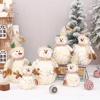 60/50/26cm Christmas Decoration for Home Short Plush Printe Snowman Doll for Shopping Mall Hotel Window Christmas Tree Ornaments