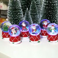 1Pc Christmas Decoration Crystal Snow Ball Santa Claus Luminous Globe Glass Christmas Table Ornament Xmas New Year Gifts