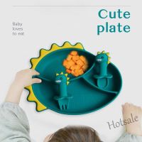 【hot sale】 ▽¤❉ C01 Kids 3Pc/Set Babies Feeding Nursing Utensils Baby Cutlery Set Kids Cute Cartoon Divided Grid Drop Resistant Plate Fork Spoon Combination Childrens Tableware