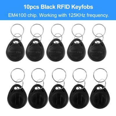 10Pcs 125KHz RFID Keyfobs การ์ดควบคุมการเข้าถึง NFC Token EM4100 TK4100 ID คีย์การ์ด RFID Keychains Tags ABS กันน้ำ