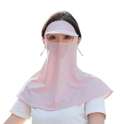 【CC】 Silk Hats Breathable Suncreen Face Neck Protection Outdoor Bicycling Beach Masks Cap