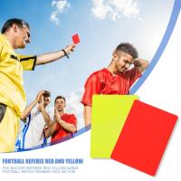 PVC Soccer Referee Red Yellow Cards Football Match Training Tool 8x11cm