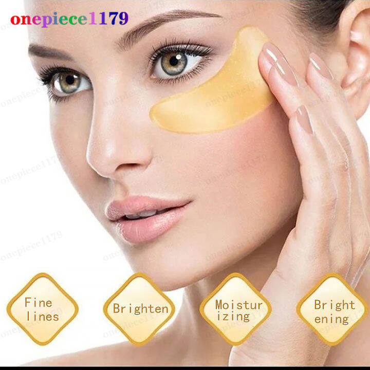 มาร์คตาแผ่นทองคำ สูตรคอลลาเจนทองคำ Eye Mask Gold Moist ผิวรอบดวงตากระจ่างใส ลดรอยตีนกา ลดถุงใต้