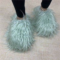 ใหม่ designer ผมยาว Sheep FUR สไลด์สำหรับ Popular Design