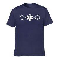 Ems Emt Paramedic Equals Happy First Responder Famous Knitted Comical Mens Short Sleeve T-Shirt