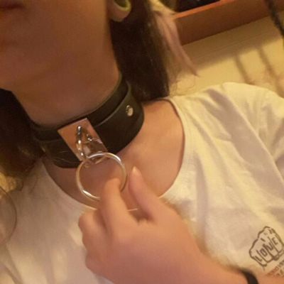 【YF】❀  Fashion Choker Punk Leather Collar Necklace Color Metal O-Round Torques Jewelry BDSM