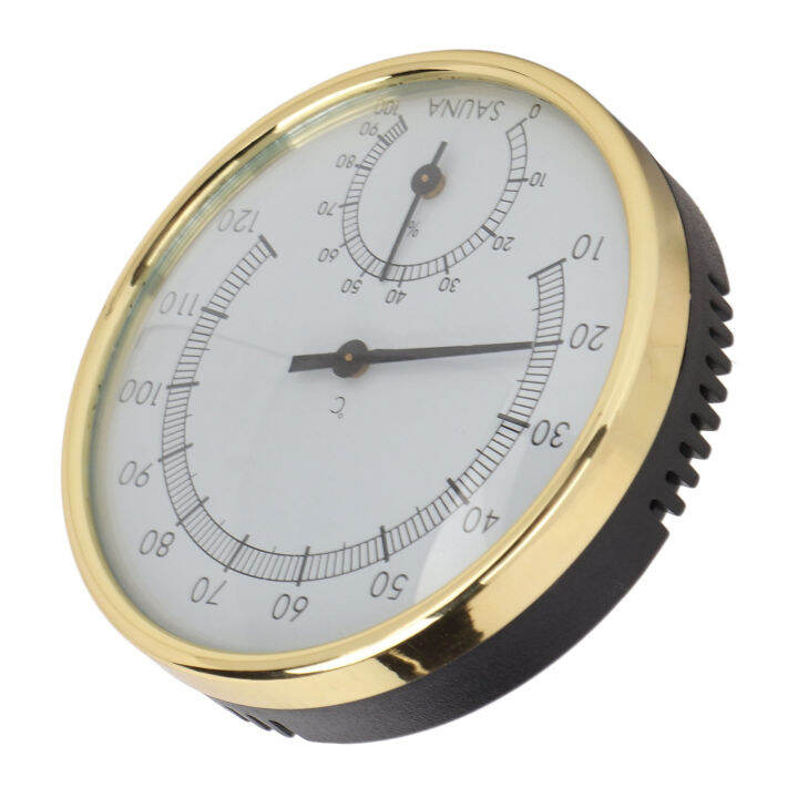 Steam Room Hygrometer, Stainless Steel Sauna Room Thermometer Accurate