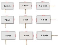 6.2/7/8 Inch Resistance Digitizer Touch Screen Panel Glass For Car DVD GPS Navigation Multimedia Replacement Parts Projector Screens