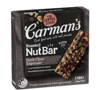 Carmans Dark Choc Espresso Nut Bars ขนมอัดแท่งหลากหลายรส