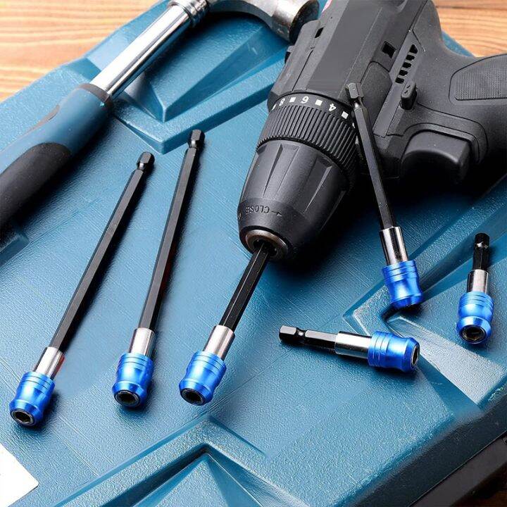 6-piece-quick-release-magnetic-screwdriver-bit-base-1-4-inch-hex-shank-drill-extension-quick-release-set