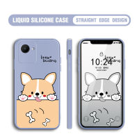 เคสม็อบขนาดเล็กสำหรับ Realme C30S การ์ตูนรูปสุนัขน่ารักเคสโทรศัพท์ของแท้ปลอกซิลิโคนของเหลวทรงสี่เหลี่ยมคลุมทั้งหมดเคสป้องกันทนแรงกระแทกกล้อง