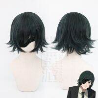 Himeno Wig Chainsaw Man Black Short Fluffy Layered Synthetic Hair With Eyes Patch Heat Resistant Costume Party Play