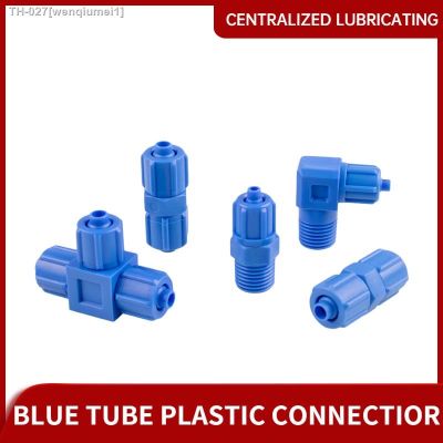 ✺ Pneumatic fittings Corrosion resistance Gas pipe plastic connector blue External thread 1/8 1/4 Straight through Elbow