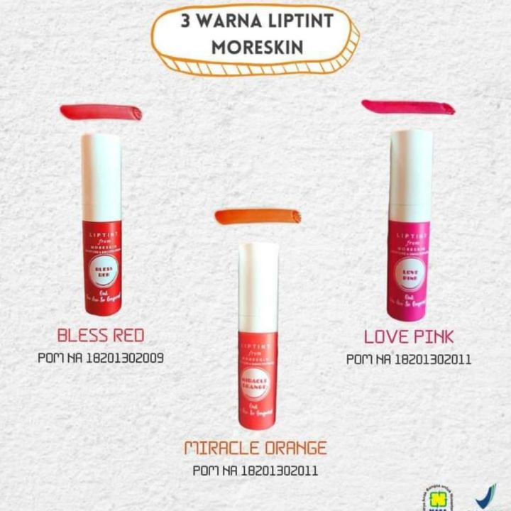 Moreskin Liptint Isi 3 Item Liptin Moreskin Nasa Pewarna Bibir