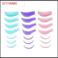 521YIANEE 7 Pairs ใช้ซ้ำได้ เครื่องมือ applicator การต่อขนตา ที่ยกขนตา3D ขนตายาว ซิลิโคนทำจากซิลิโคน แผ่นปิดขนตารีไซเคิล เครื่องมือดัดขนตา แผ่นดัดขนตา