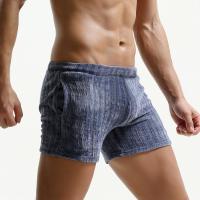 Mens corduroy Shorts Vintage Breathable soft trunk elastic waist side pocket foe man