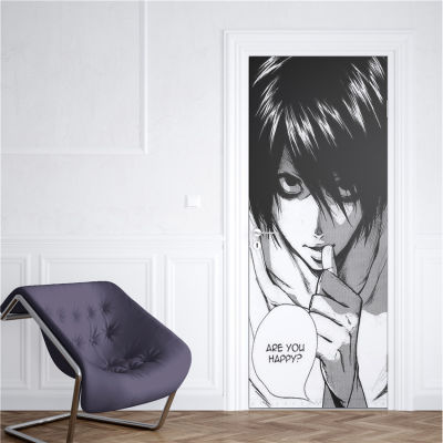 ญี่ปุ่น Anime demon Slayer Death Note สติกเกอร์ประตู self R Home Decor KIDS Room คุณภาพ wallckers