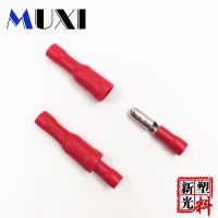 Hot 50pcs Red Male Female Bullet Connector Insulating Joint Crimp Terminals Wiring Cable Eletric Plug Adapter FRD MPD