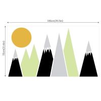 ภาพจิตรกรรมฝาผนังสติกเกอร์ติดผนังเด็กสติกเกอร์ติดผนังรูปภูเขาสไตล์นอร์ดิก (สติ๊กเกอร์และรูปลอกผนัง) AL01ติดผนังสไตล์นอร์ดิกแบบ DIY สำหรับตกแต่งห้องสถานรับเลี้ยงเด็ก
