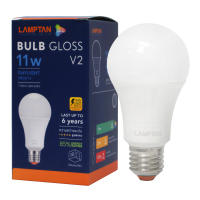 LAMPTAN หลอดไฟ LED Gloss V2 11W แสงขาว/ แสงส้ม (DL) E27